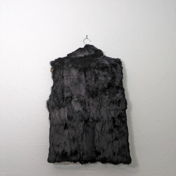 Surell black rabbit fur vest - Picture 2 of 5